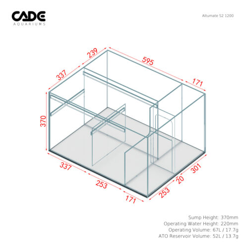 CADE Altumate S2 - אקווריום מותאם למי ים וגם למים מתוקים - אקווריום של קייד אוסטרליה