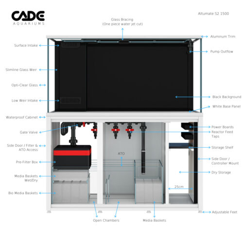 ALT 1500 W 12 CADE Altumate S2 - אקווריום מותאם למי ים וגם למים מתוקים