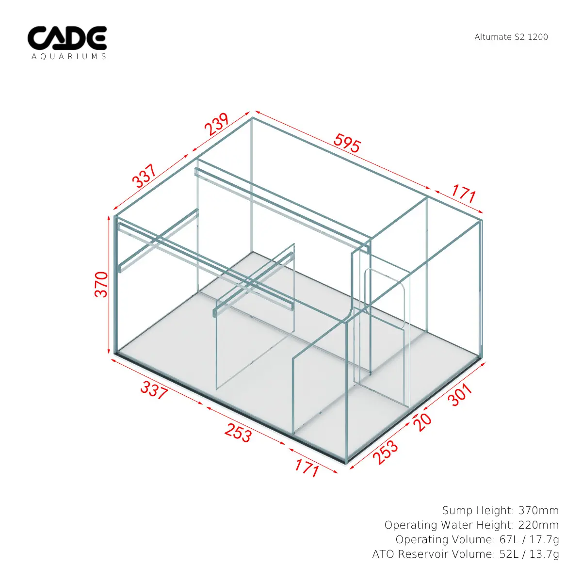 Wowdesign Aquarium.co.il Cade Altumate S2 Wowdesign Aquarium.co .il Cade Altumate S2 Alt 1200 B 11 CADE Altumate S2 1200