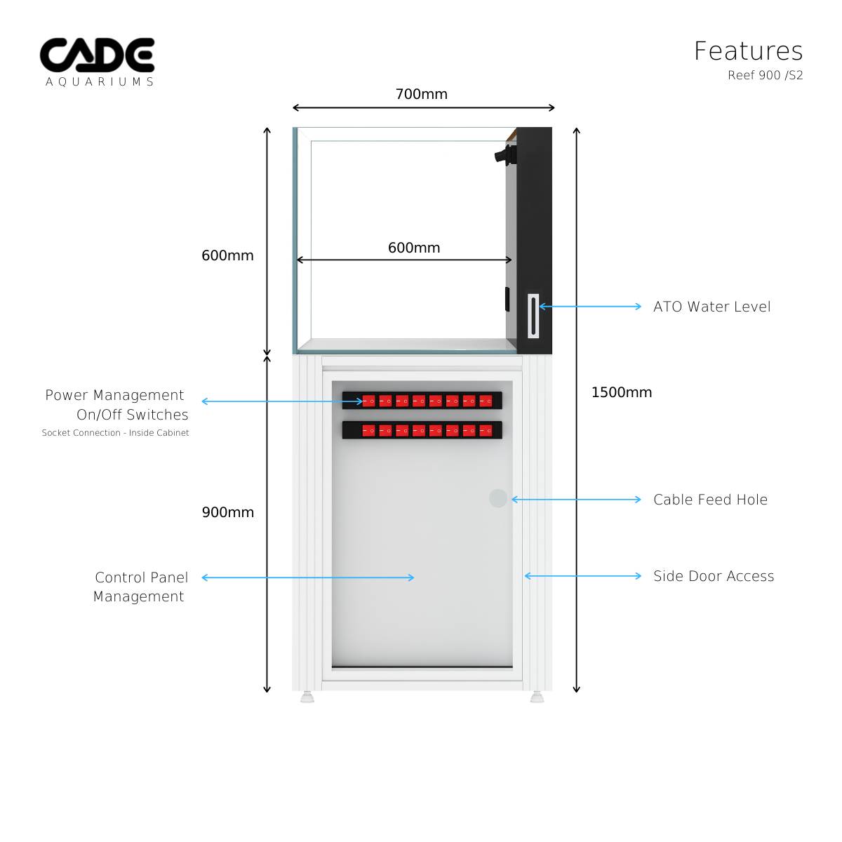 Wowdesign Aquarium.co.il Reef S2 Cade Pr2 900 W 9 CADE Reef S2 900