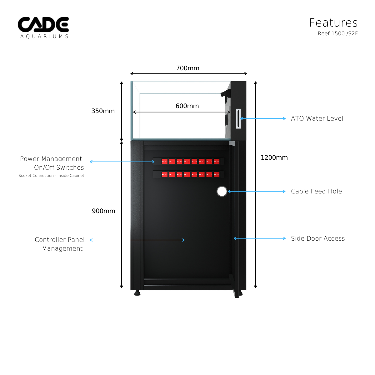 Wowdesign Aquarium.co.il Reef S2f Frag Cade Pr2 1500fb 13 CADE Reef S2/F 1500