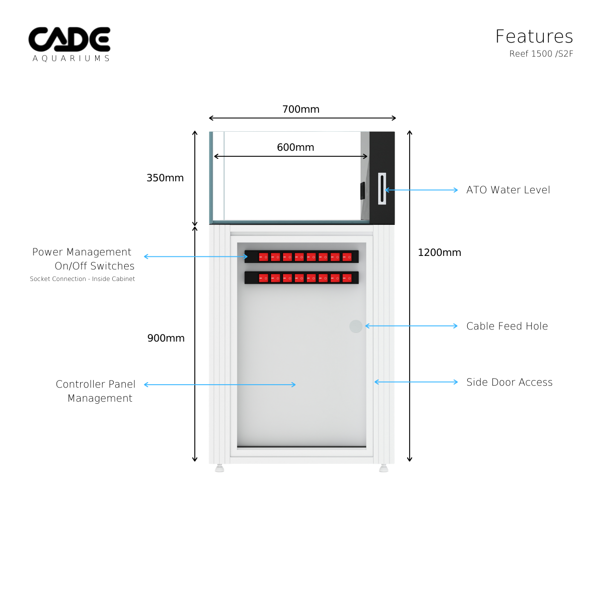 Wowdesign Aquarium.co.il Reef S2f Frag Cade Pr2 1500fw 14 CADE Reef S2/F 1500