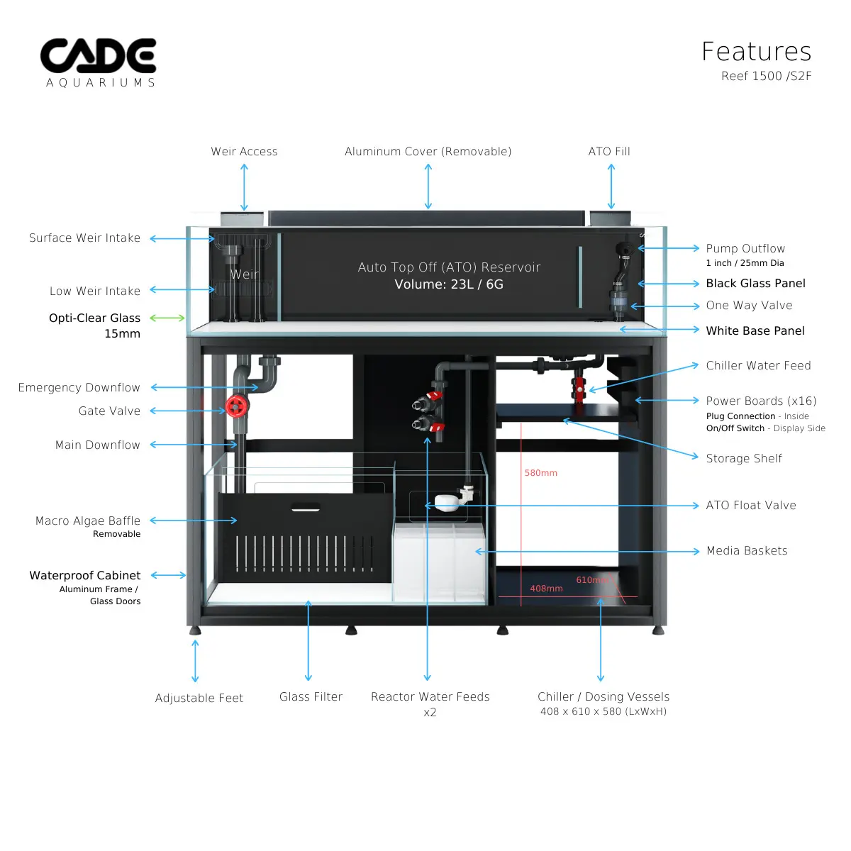 Wowdesign Aquarium.co.il Reef S2f Frag Cade Wowdesign Aquarium.co .il Reef S2f Frag Cade Pr2 1500fb 12 CADE Reef S2/F 1500