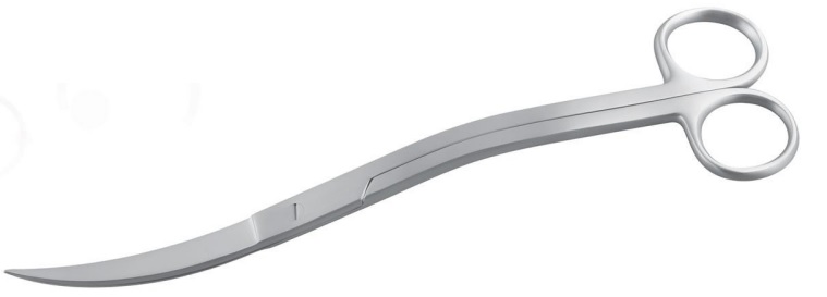 Aquatix Wave Scissors Double curve-Light pattern, 25cm