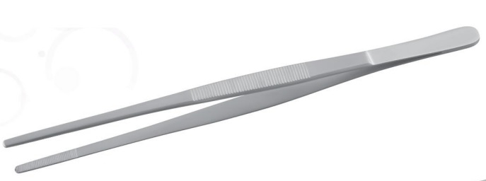 048 Aquatix Grooved Grip Forceps Straight, 25cm