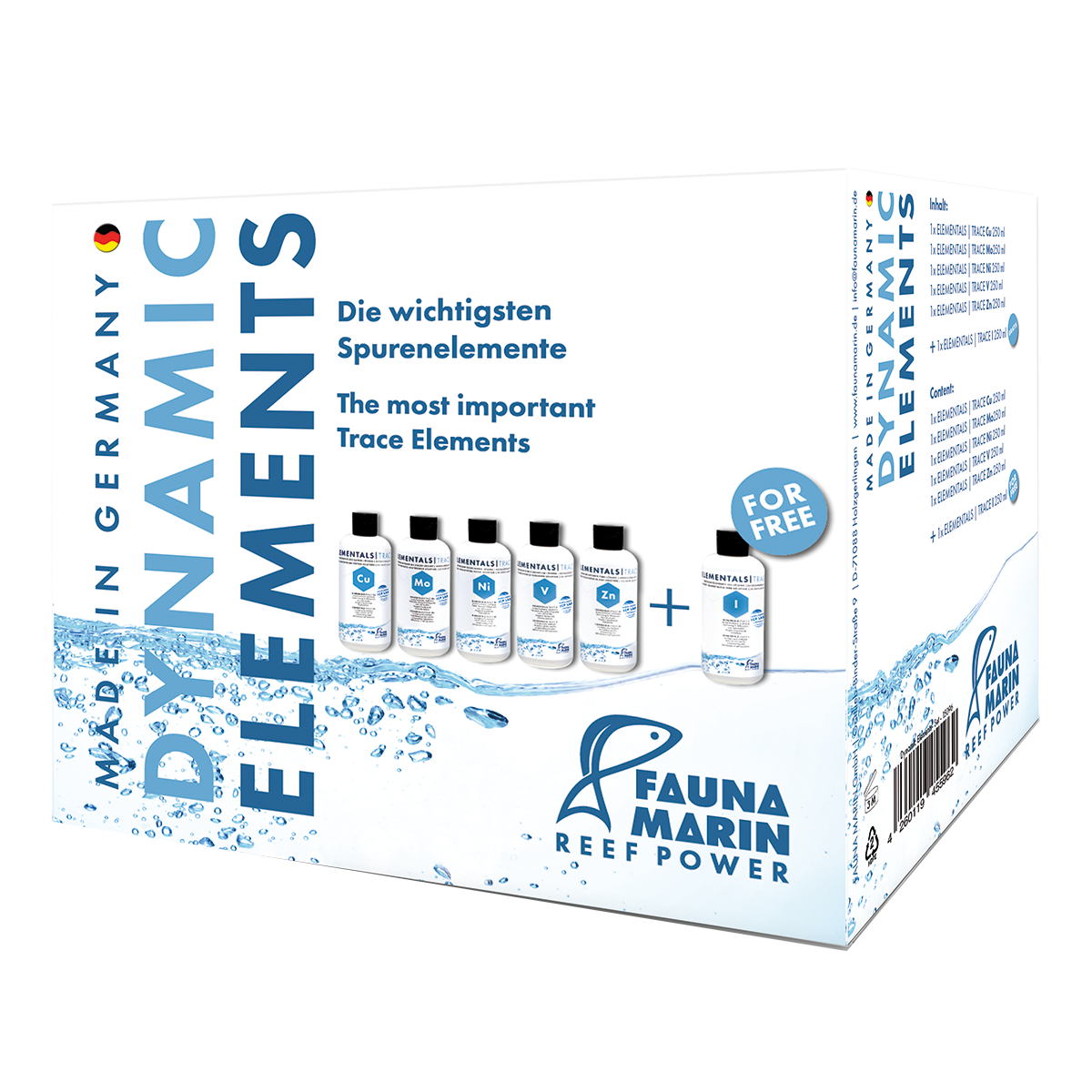 NEW 44259 3 2877 Fauna Marin Dynamic Elements ZN / V / CU / NI / MO + I